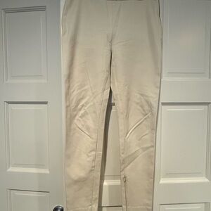 Ann Taylor Off-White Straight-Leg Trousers